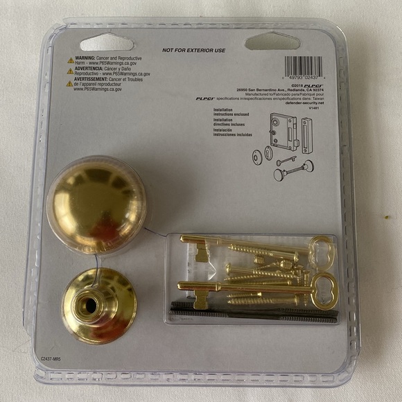 Defender Security Entry Door Bit Key Rim Lockset New - Picture 2 of 2